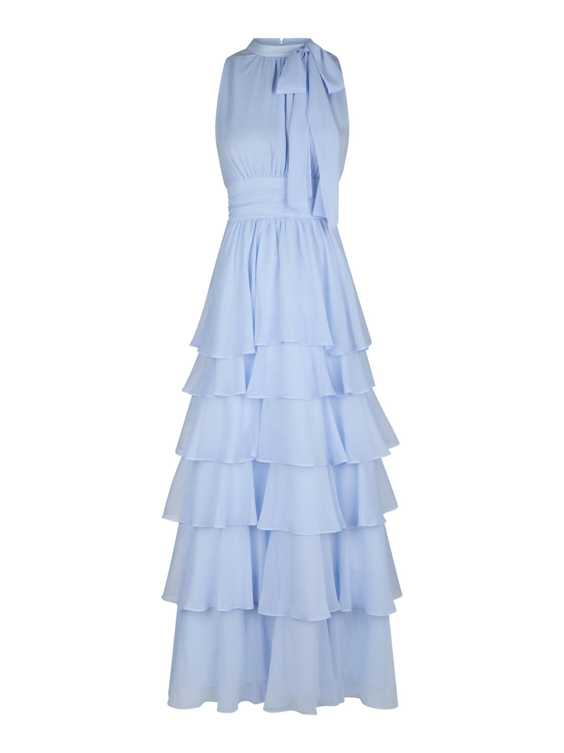 Marli Solid Chiffon kjole - lyseblå